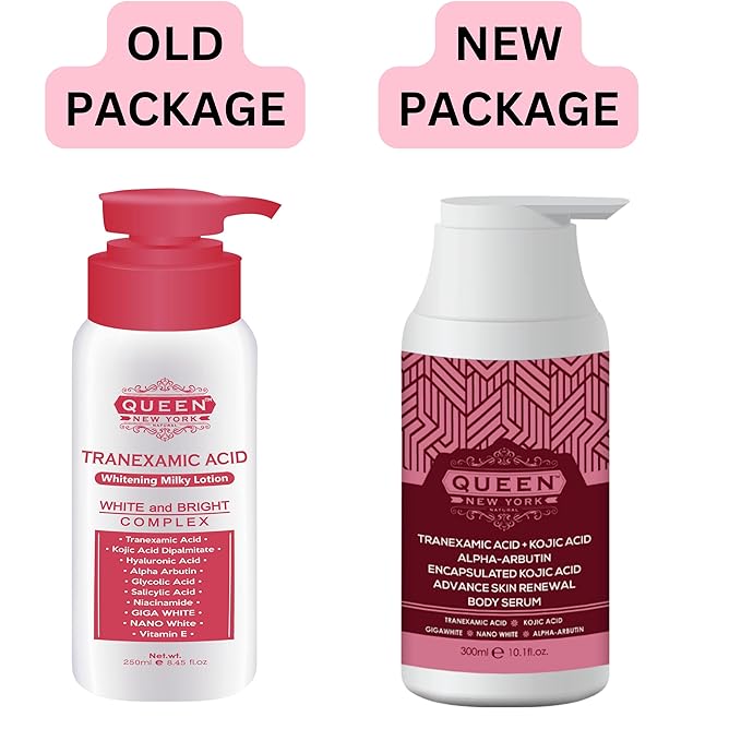 QUEEN TRANEX LOTION | MILKY Body Serum- Kojic Acid Alpha Arbutin Glycolic Acid Salicylic Acid Niacinamide