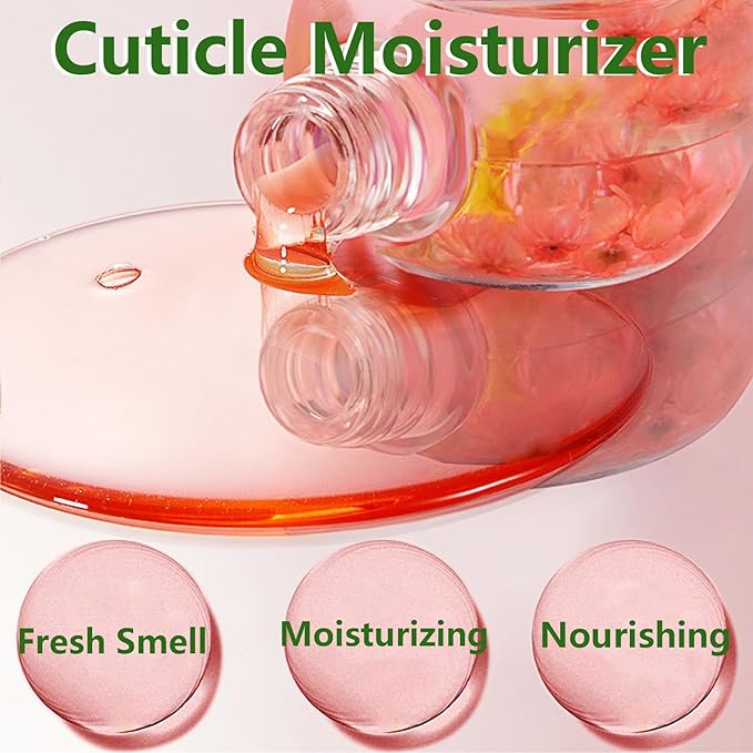 Rose Scented Cuticle Oil, Cuticle Oil with Flowers,Nail Growth Oil, Cuticle Oil for Nails, Brush Cuticle Oil for Nails, Nourishing Oil for Nails and Cuticles