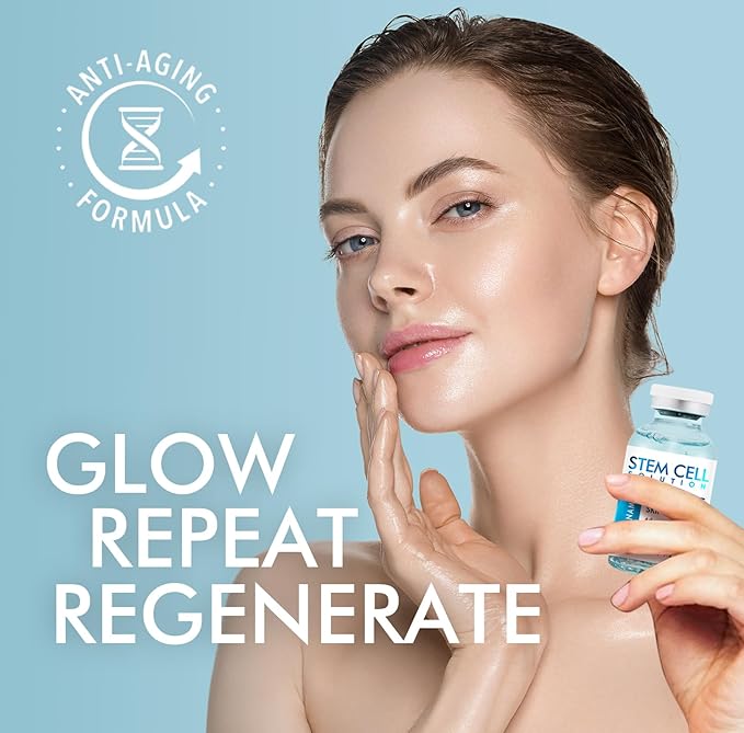 Stem Cell Serum for Face, Anti Aging Microneedling Serum Uses with or without Micro Needling, Smooths Wrinkles and Moisturizes Skin