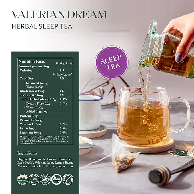 Luxmi Estates - Tea Set - All Day Wellness - 4 Packs with Valerian, Ashwagandha, Turmeric Ginger and Hibiscus Rose Tea - Great Gift Set for Adults