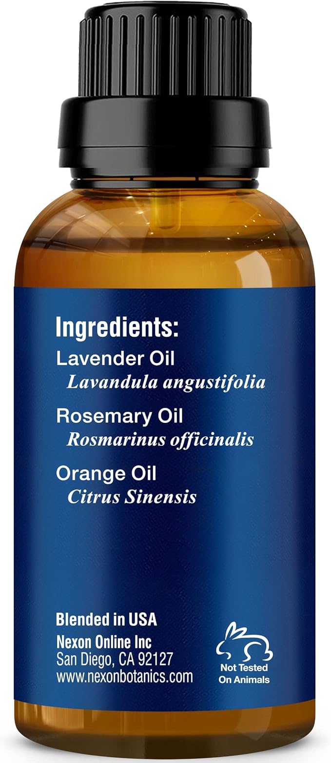 Zen Sleep Essential Oil Blend 30 ml - Lavender & Rosemary Relaxing Oil for Diffusers & Humidifiers - Calming Aromatherapy for Peaceful Sleep - Nexon Botanics