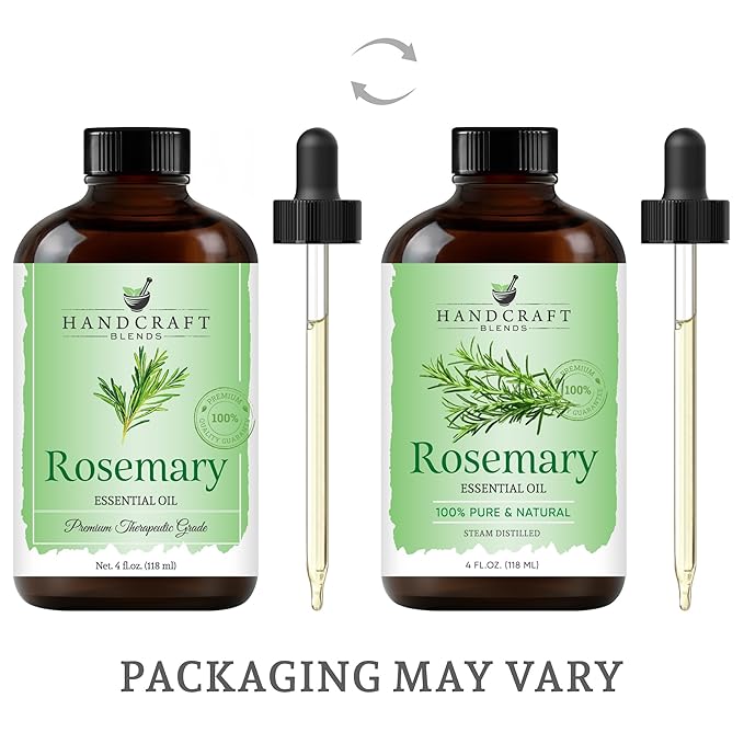 Handcraft Blends Rosemary Essential Oil - Huge 4 Fl Oz - 100% Pure and Natural - Premium Grade Essential Oil for Diffuser and Aromatherapy