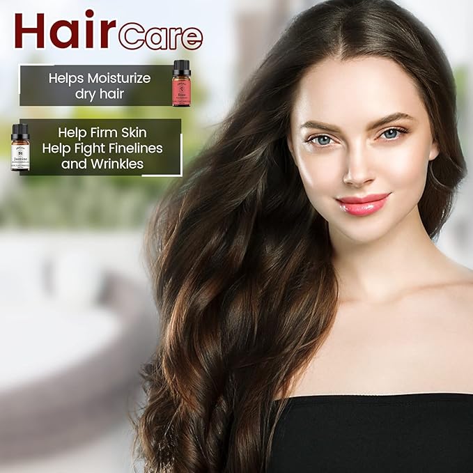 yethious Rose Sandalwood Essential Oil Set 100% Pure Aromatherapy Oils Kit Organic 2 Pack Perfume Oil Set