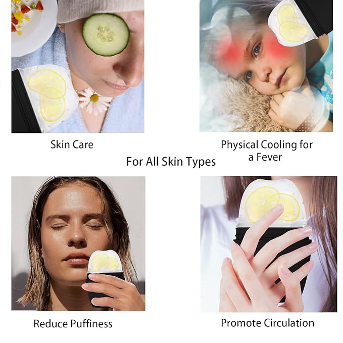 2Pack Ice Face Roller, Silicone Ice Roller for Face to Tighten and Lift Skin, for Face & Eye Puffiness Relief, Reusable Facial Mold for Neck to Enhance Natural Glow, Skin Care for Women Beauty