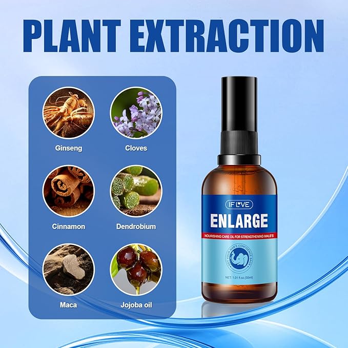 IF L VE Enlarge Oil, Growth Men's Energy Massage Oil, Sexual Enhancement, Strength Enhancement - 30ML