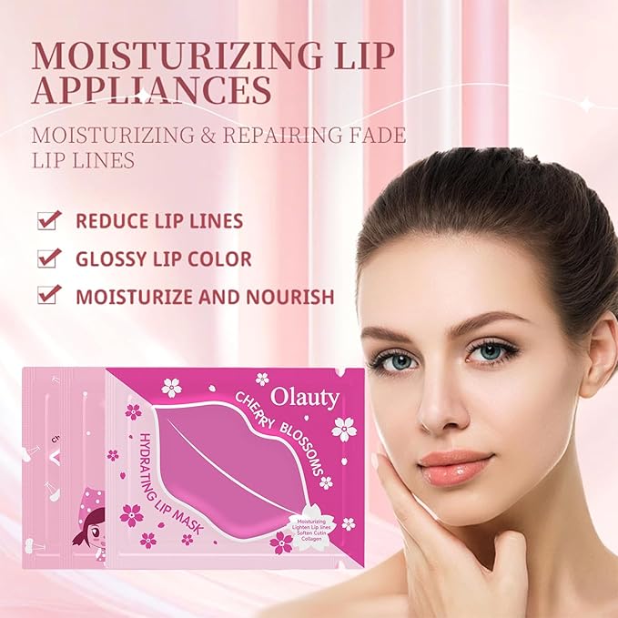 Eakroo 30 Pairs Collagen Crystal Pink Lips