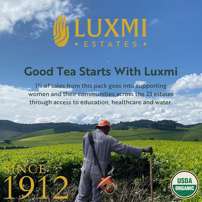 Luxmi Estates Citrus Sky Green Tea 25 Tea Bags (50g) Pack | Certified Organic Darjeeling Green Tea