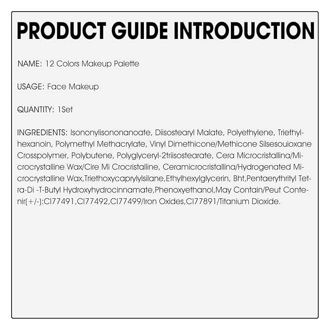 12 Colors Cream [Contour Concealer Foundation] Makeup Palette for Cheeks - All in One Makeup Palette Kit with Brush, Natural Matte Long Wearing, Waterproof Blendable Face Make Up Pallete (#03)