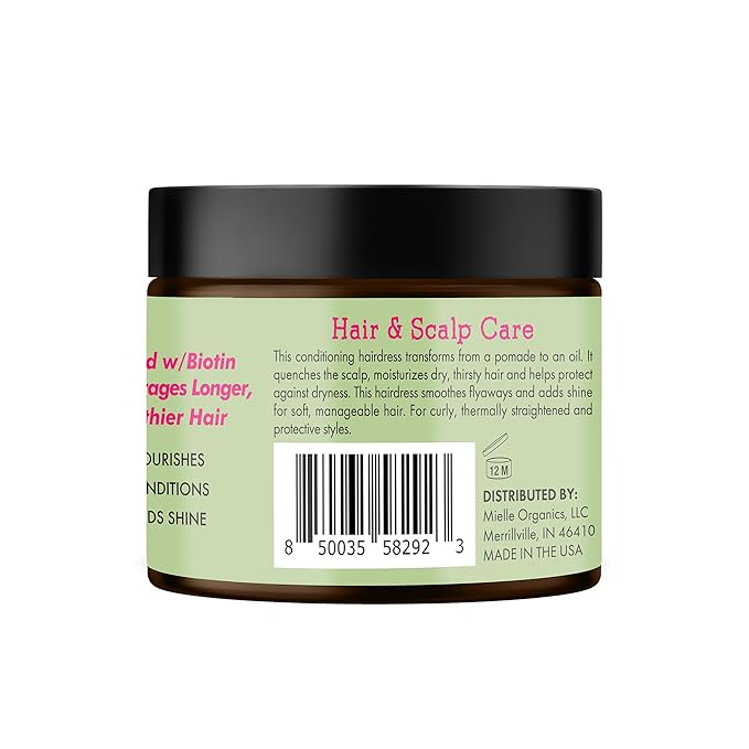 Mielle Organics Rosemary Mint Strengthening Pomade-To-Oil Scalp & Hair Quencher, Nourishes, Conditions & Add Shine, 5 Ounces