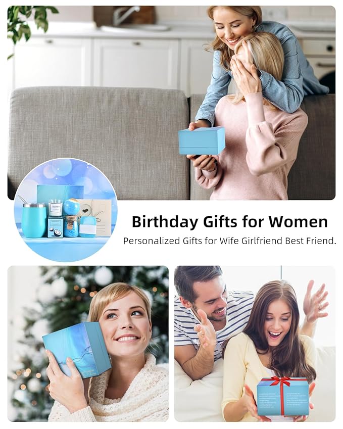 Birthday & Mother's Day Gift Basket - Relaxing Spa Set for Women, Unique Self Care Gifts for Mom, Sister, Friend, Wife or Teacher