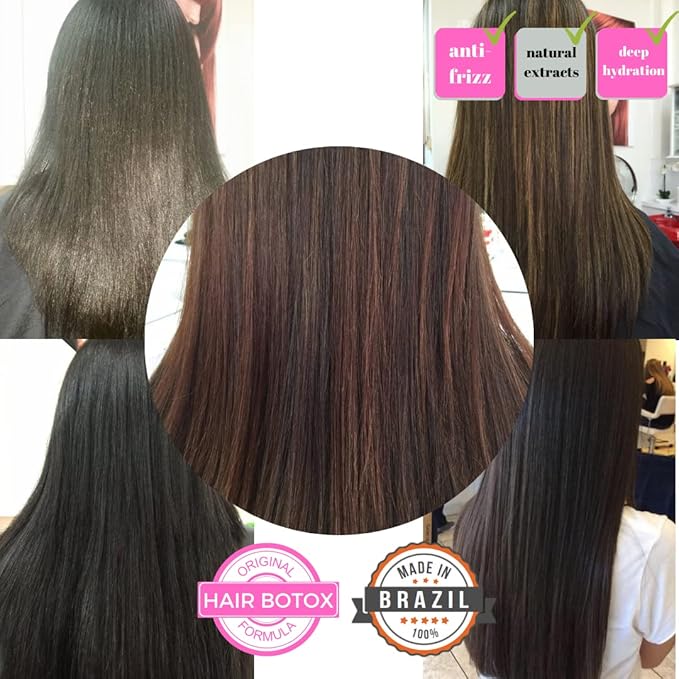 KERAZON Intensive Brazilian Hair BTX Treatment 32oz 946ml For All Hair Types, Thermal Activated Hair Mask Damaged Dry Repair and Long Lasting Volume And Frizz Control. Salon Size Packaging may vary.