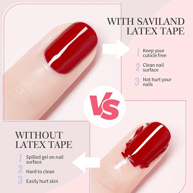 Saviland Cuticle Remover and Cuticle Oil Kit and Liquid Latex for Nails