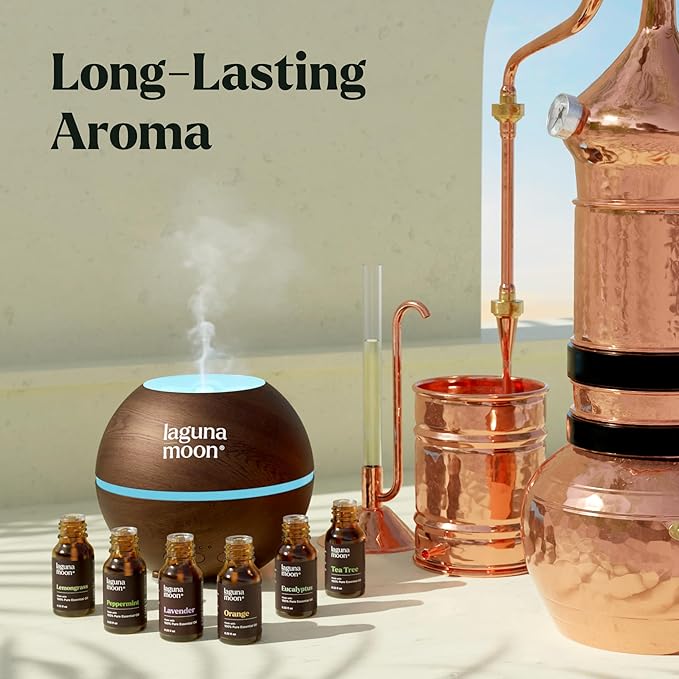 Essential Oils Set - Top 6 Blends for Diffusers, Home Care, Candle Making Scents, Fragrance, Aromatherapy, Humidifiers, Gifts - Peppermint, Tea Tree, Lavender, Eucalyptus, Lemongrass, Orange (10mL)