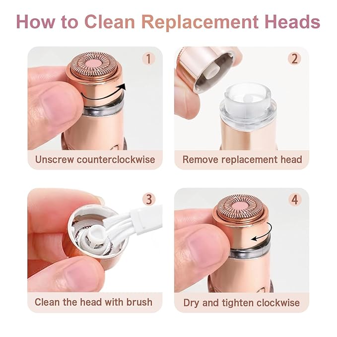 Gen 3 Replacement Heads for New Flawless Facial Hair Remover, Double Ring Floating head for Flawless Generation 3 Shaver, 5 Count