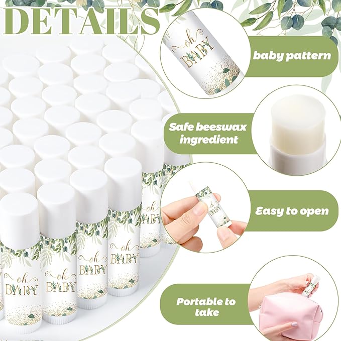 40 Pieces Lip Balm Bulk Baby (Leaves)