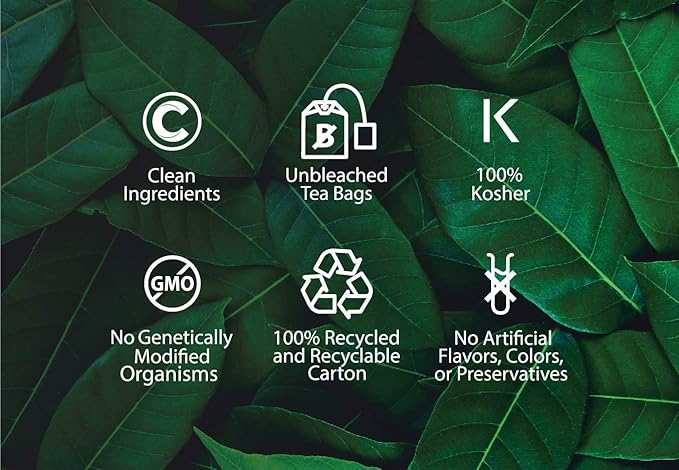 Organic Rosehips Tea - Kosher, Caffeine-Free, GMO-Free - 18 Bleach-Free Tea Bags