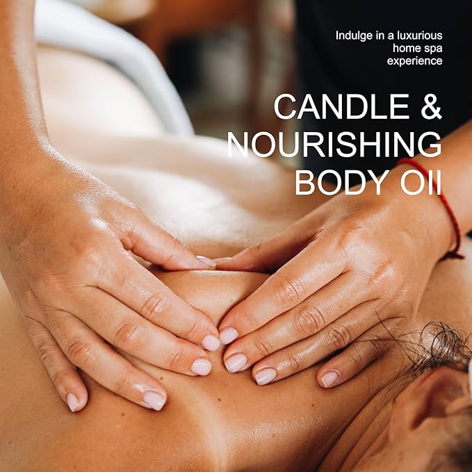 Massage Candle, Soy + Hemp Seed Oil Based - Body Oil & Lotion Candle - Home SPA for Relaxation - 1.77OZ