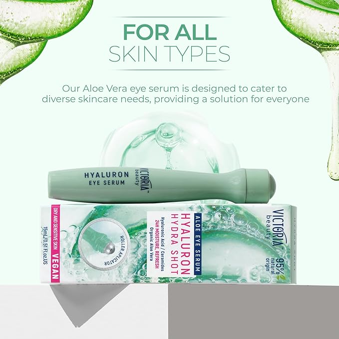 Hyaluronic Eye Roll-On Cooling, Eye Serum Against Wrinkles and Dark Circles