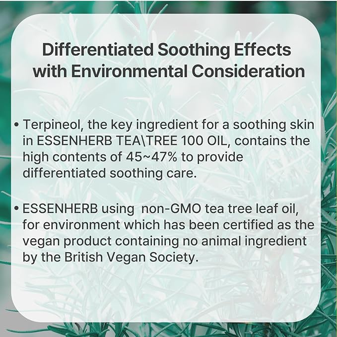 Tea Tree 100 Oil | Vegan | for Acne-Prone & Troubled Skin | High Concentration of 100% Tea Tree Oil, Korean Skincare (10ml, 0.33fl.oz)