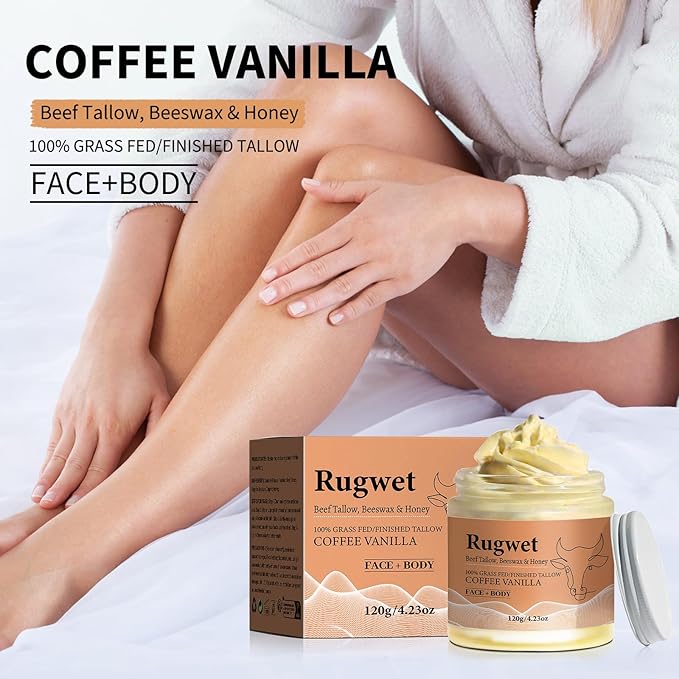 Orangic Beef Tallow for Skin and Face Care, Whipped Moisturizer for Sensitive Skin, 100% Grass Fed, Natural Body Lotion, French Perfume - 4.23 fl.oz