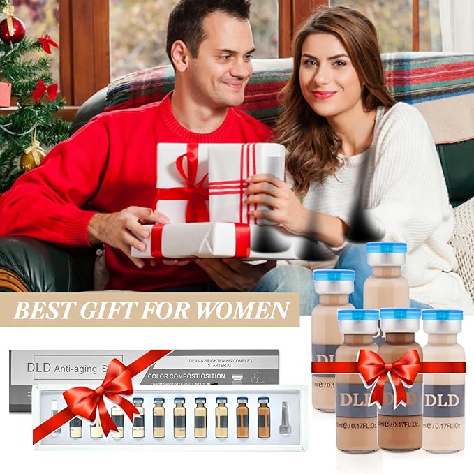 BB Facial Glow Starter Kit Facial Pigment Serum Treatment Kit,DLD Anti-Aging Serum Pigments Set for Micro-needling Skin Treatment 10 Vials 5ml Niacinamide and Peptides To Brighten Skin Tone Foundation