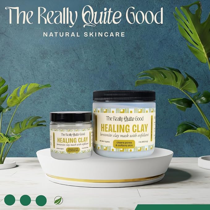 Purifying Clay Mask for Oily Skin, Blackheads & Pore Tightening – Deep Cleansing Detox Mask with Bentonite & French Green Clay for Soft, Hydrated Skin, Exfoliation, and Radiant Glow