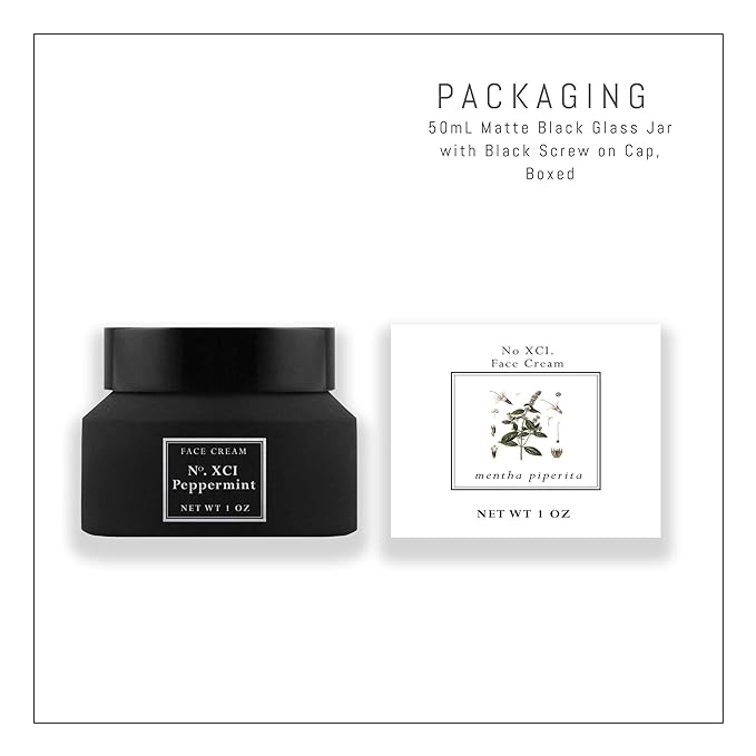 Hydrating Face and Neck Cream for Women with Dry Skin, All Natural with Organic Aloe, Vegetable Glycerin, and Cooling Peppermint Essential Oil, 1.7 Ounces