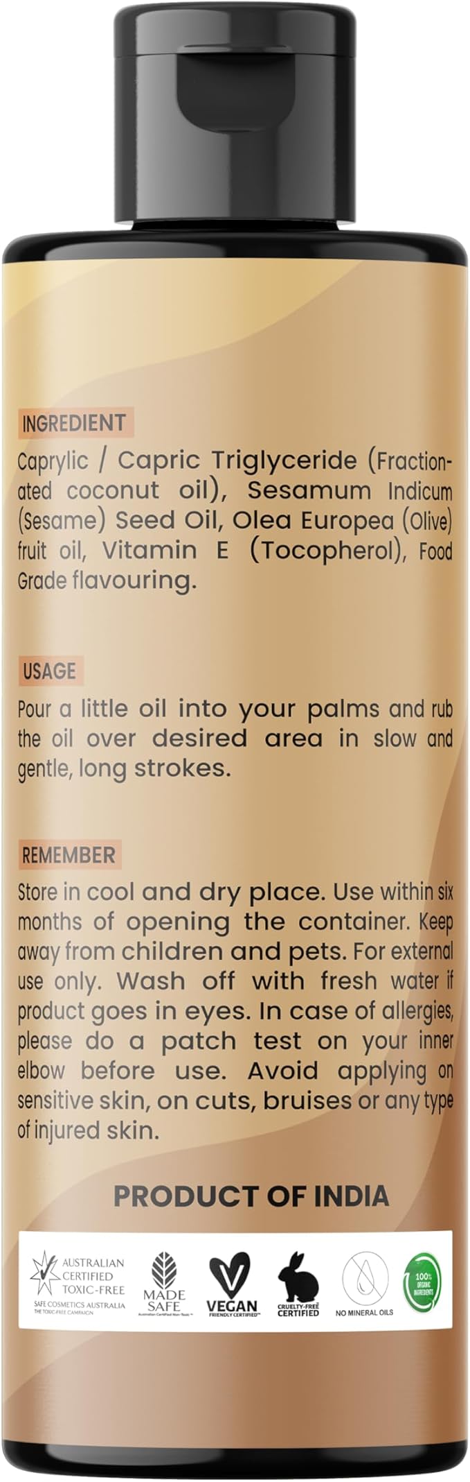 Dude's Love Luscious Belgian Bonbon Chocoalte Massage Oil - Natural Pleasant Aroma, for Men & Women, Nourishing & Moisturizing - 100 ML (3.38 Fl Oz)