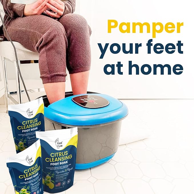 Citrus Detox Foot Soak with Epsom Salts - for Foot Callus, Tea Tree Oil Foot Cream - Moisturizing Athletes Foot Care For Dry Cracked Feet Cream - Heel & Callus Removal