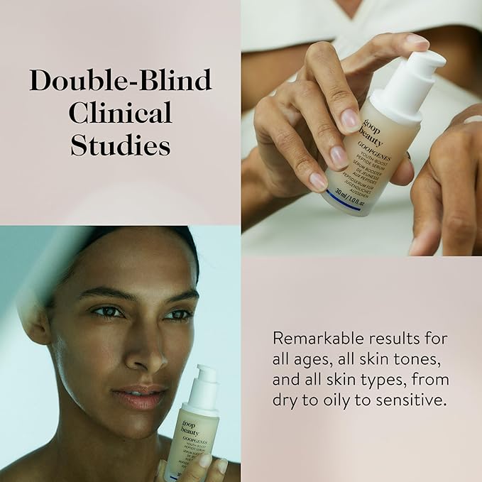 goop Beauty Peptide Serum |Reduces Fine Lines, Wrinkles, & Dark Spots | Peptides, Ceramides, & Niacinamide | Anti Aging Treatment to Improve Firmness & Elasticity | 1 fl oz