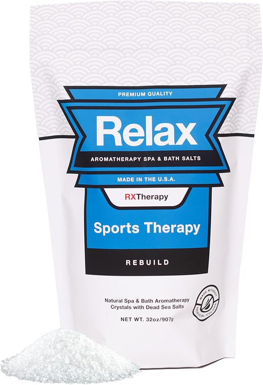 Relax Spa & Bath, Epsom & Dead Sea Salts, Aromatherapy Bath Salts for Hot Tub, Bath, or Spa, Infused with Magnesium, Sports Therapy