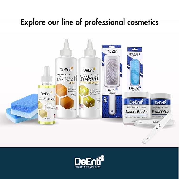 DeEnti Instant Cuticle Remover Gel, Professional Cuticle Softener with Instant 15-Second Removal, 8oz Bottle for Hand, Foot & Nail Care, Salon Quality Manicure & Pedicure Supplies