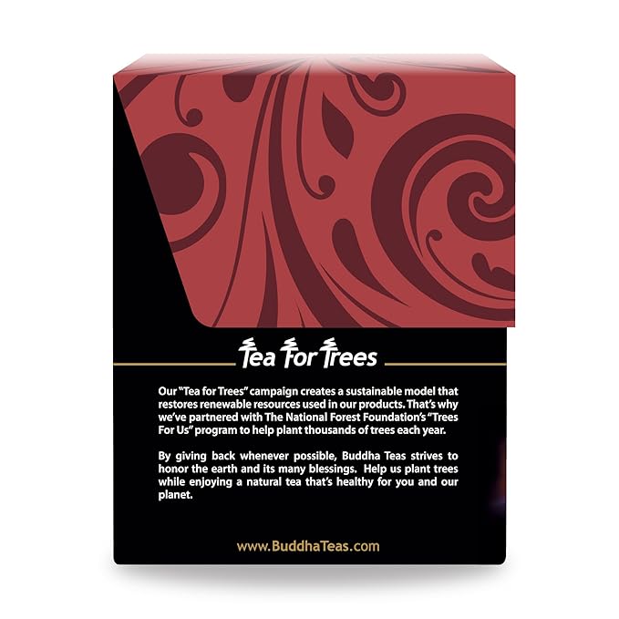 Buddha Teas - Organic Pure Mind Blend - Herbal Tea - For Health & Wellbeing - With Antioxidants & Minerals - Clean Ingredients - Caffeine Free - OU Kosher & Non-GMO - 18 Tea Bags (Pack of 1)