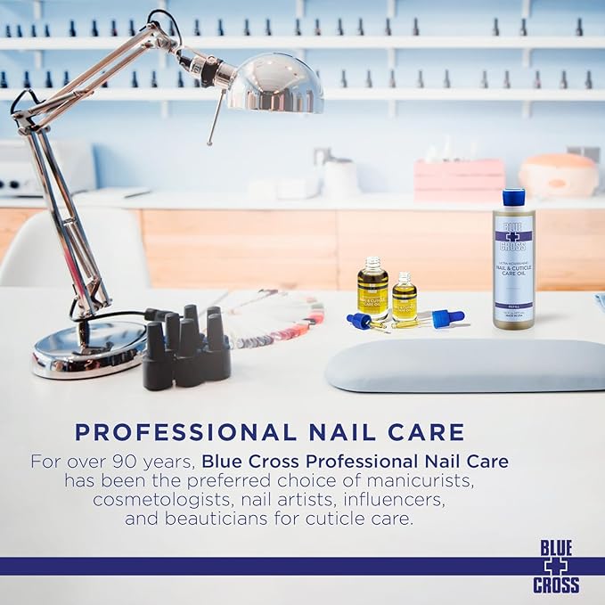 Blue Cross Professional Nail + Cuticle Care, All Natural Mineral Oil Free, Nourishing Nail & Cuticle Oil + Moisturizing Hydrating Cuticle Remover Gel Softener, 2 Pack Bundle