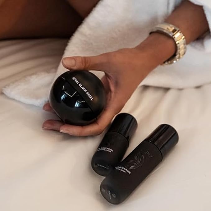 Mila d'Opiz Royal Black Pearl Imperial Eye Cream - Under Eye Cream Anti Aging with Black Pearl Extract - Reduces Crow's Feet and Wrinkles - 0.51 oz