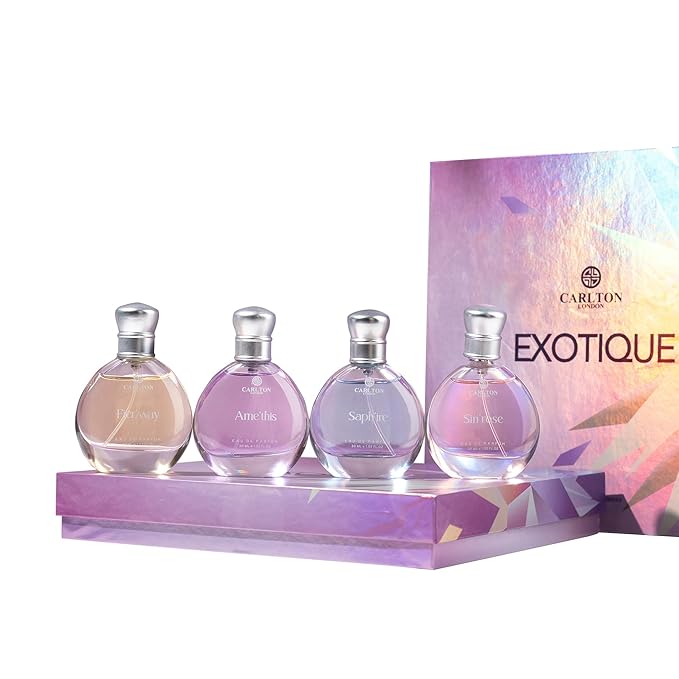 Exotique Gift Set Of 4 Premium Perfume Liquid- 30Ml Each I Orange, Cedar, Honey And Rose Fragrance I Luxury Edp Perfume For Girls And Ladies, Best Gift Set For Women