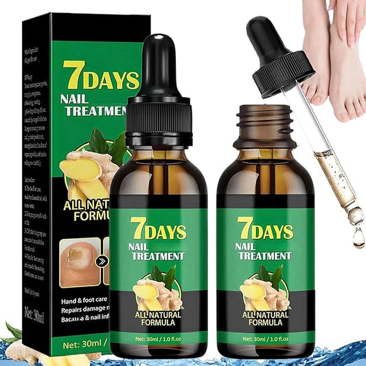 2Pcs Ginger Nail Growth and Strengthener-Nail Growth Serum-30ML Each Natural Nail Strengthener for Damaged Nails-Ginger Nail Treatment