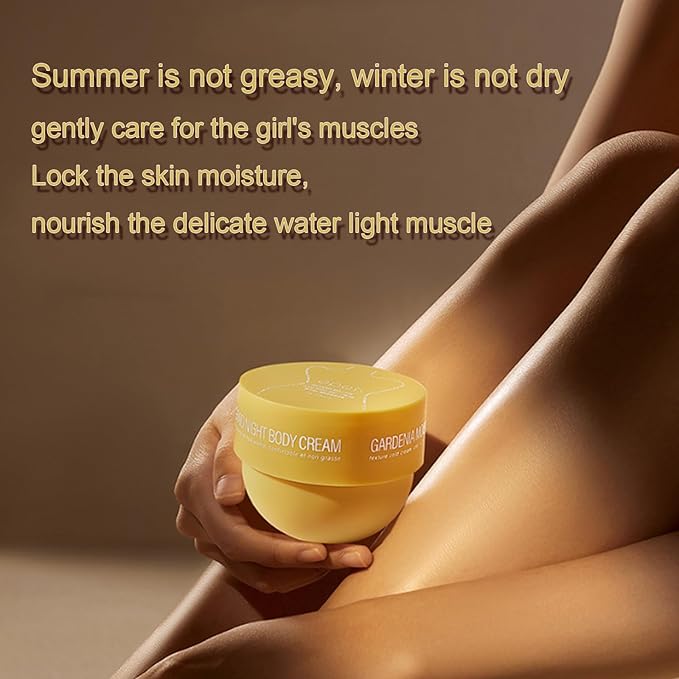 Moisture Good Night Body Cream, Daily Moisturizing Face & Body Lotion for Dry Skin, Rough Skin | | Gardenia & Niacinamide Moisturizer | Gentle Day and Night Body Cream For Women