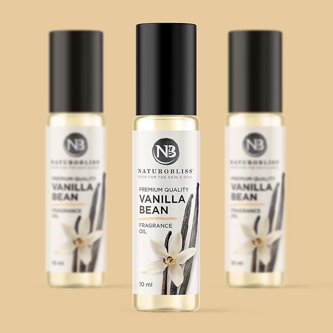 NaturoBliss Vanilla Perfume, Vanilla Fragrance Oil RollOn 10 ml 1Unit, Vanilla Bean, 0.33 Fl Oz (0.33 Fl Oz (Pack of 1), Vanilla)