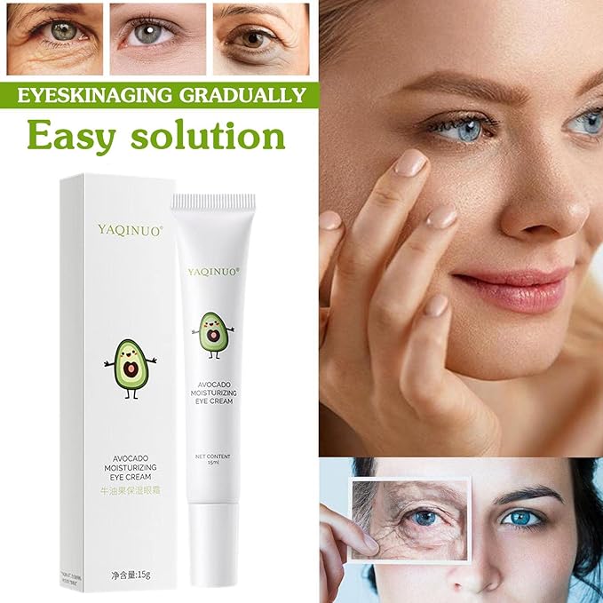Avocado Hydrating Eye Cream Elastic Moisturizing Eye Cream Remove Pouches Dark Circles Anti-Wrinkle Diminishing Eye Lines Lifting Firming