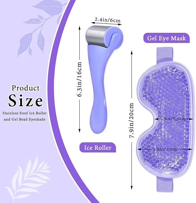 Ice Face Mask and Eye Ice Roller 5Pack Beauty Skin Care Tools Set, Eye Mask for Dry Eyes Face Depuffer Wrinkles and Lifting