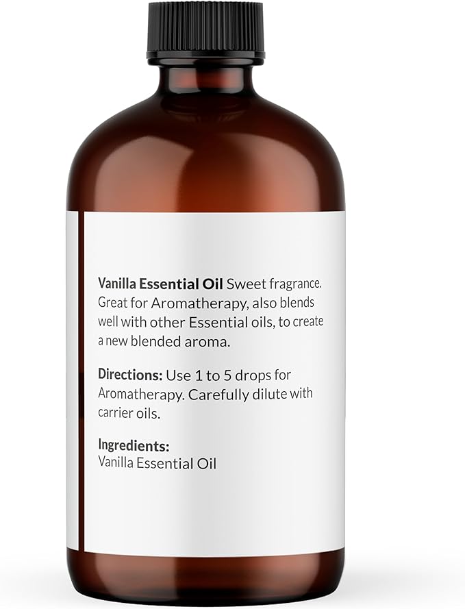 NaturoBliss 100% Pure Natural Undiluted Vanilla Essential Oil (4oz) Premium Quality