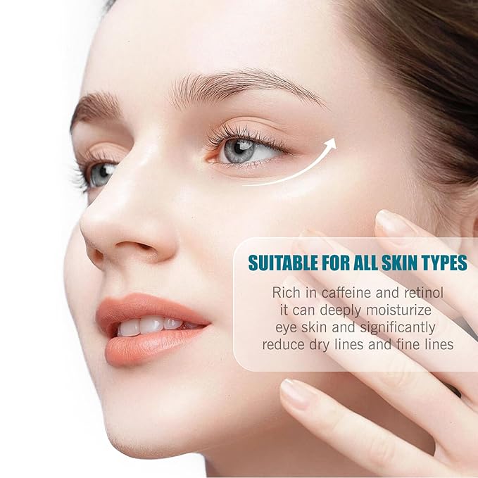 Soulight Caffeine Eye Stick, Anti-Aging Eye Balm, Advanced Revitalizing Eye Cream for Wrinkles, Dark Circles, Puffiness & Bags Under Eyes- Retinol Eye Cream Moisturizes, Softens & Nourish Skin