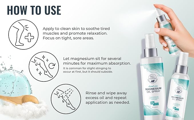 Natural Elephant Dead Sea Magnesium Oil Spray for Topical Use | 100% Pure | 6.7 fl oz (Pack of 2) | Promotes Relaxation and Well-Being