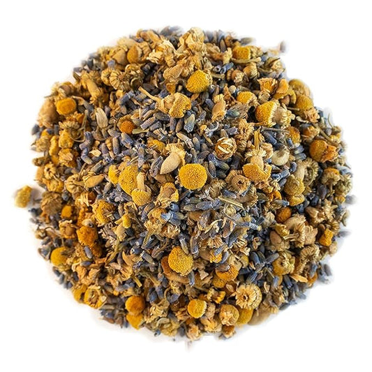Organic Positively Tea Company, Lavender Chamomile, Herbal Tea, Loose Leaf, 16 Ounce