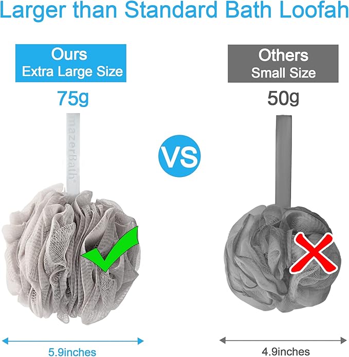 Amazerbath loofah sponge 75g/piece, exfoliating