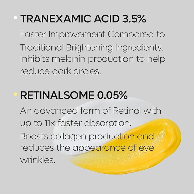 TX Tranexamic Acid Retinalsome Dual Eye Cream with Adenosine Niacinamide for Dark circle Repairing | Daily Anti-Aging Under Eye Care | 50ml - Korean Skin care