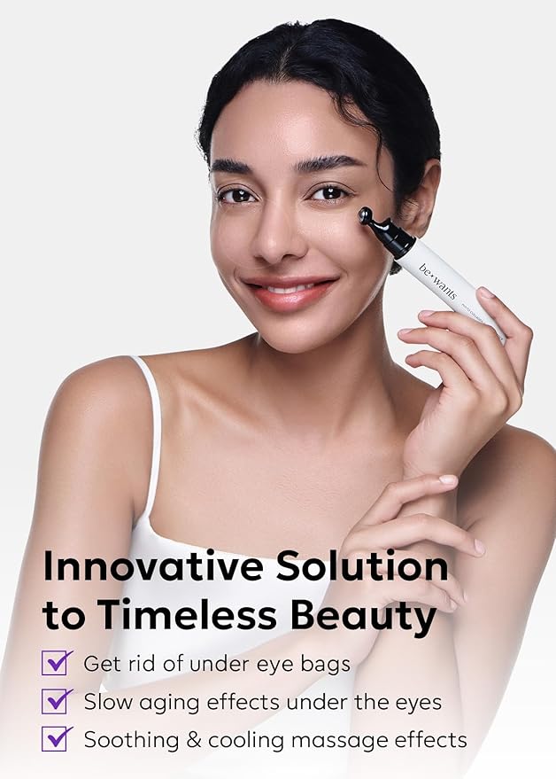 Bewants Eye Serum Stick for Hydrating & Lifting Cream for Neck & Décolleté Wrinkle Care with 61% Bamboo Water & Cica, 1.01 fl.oz