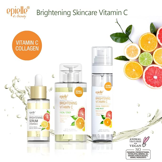 Epielle Hydrating Hyaluronic Acid Serum with Vitamin C - 100% Vegan and Cruelty-Free - For Normal Skin Types