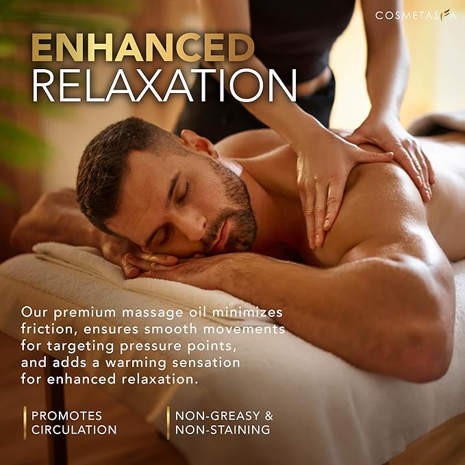 Cosmetasa Sore Muscle Massage Oil - 16.9 oz Soothes Muscle and Joint with Arnica Extract, Peppermint, Chamomile, and Lavender Oil (16.9 oz.)